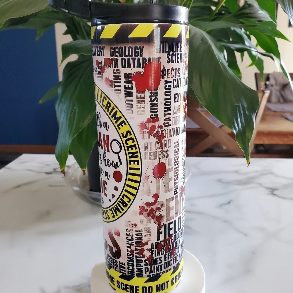 never mess with a WOMAN Crime Scene 30oz Tumbler  with duo lids 🎉sale